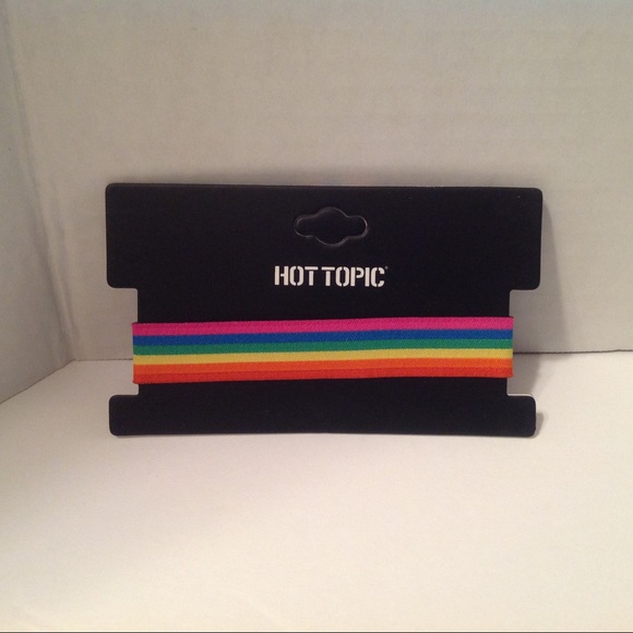 Hot Topic Jewelry - Hot Topic Band Rainbow Print Fabric